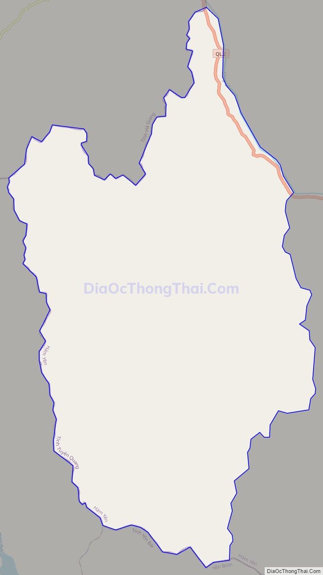 Bản đồ giao thông xã Yên Lâm, huyện Hàm Yên