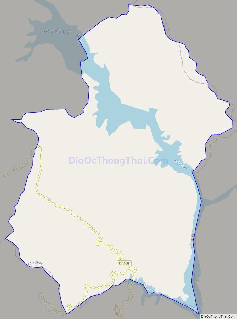 Bản đồ giao thông xã Thượng Lâm, huyện Lâm Bình