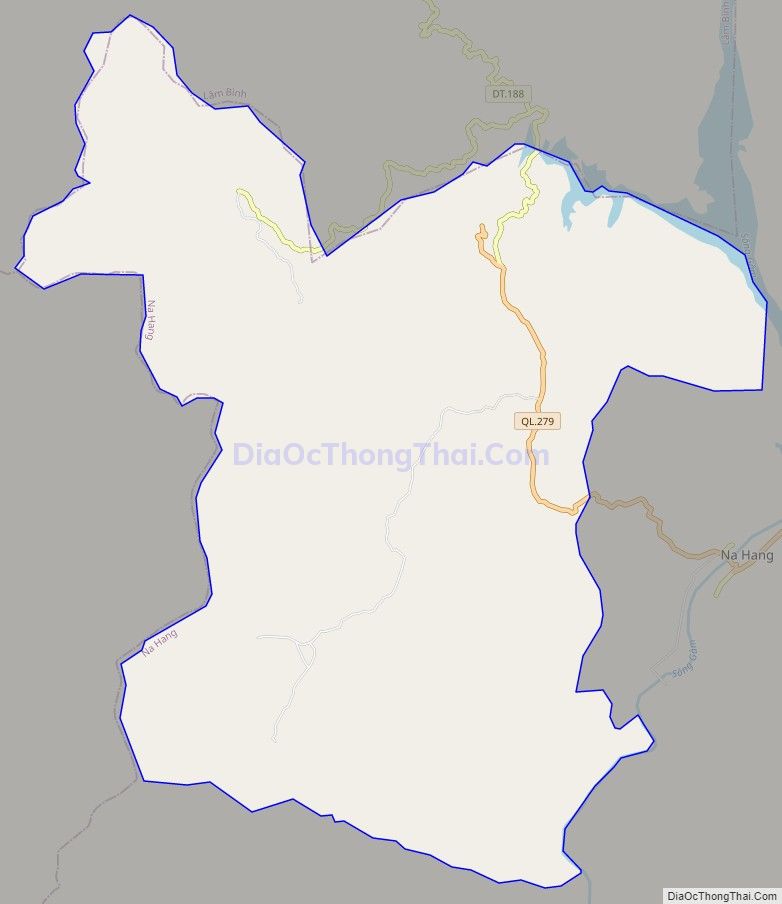 Bản đồ giao thông xã Năng Khả, huyện Na Hang