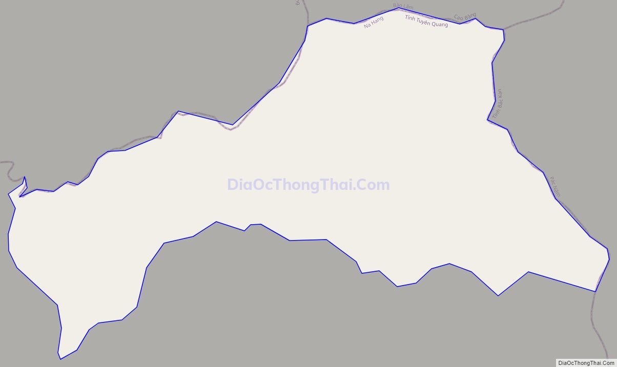 Bản đồ giao thông xã Thượng Giáp, huyện Na Hang