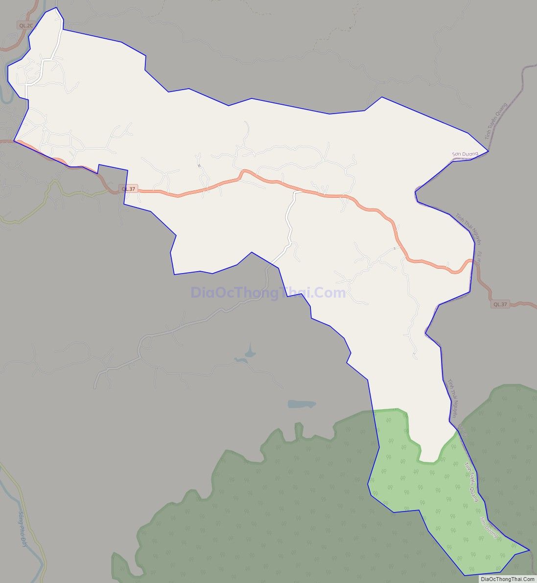Bản đồ giao thông xã Hợp Thành, huyện Sơn Dương
