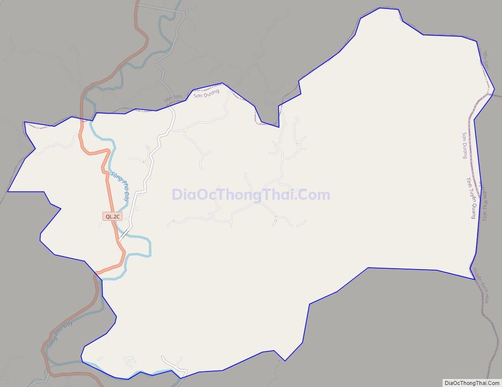 Bản đồ giao thông xã Trung Yên, huyện Sơn Dương