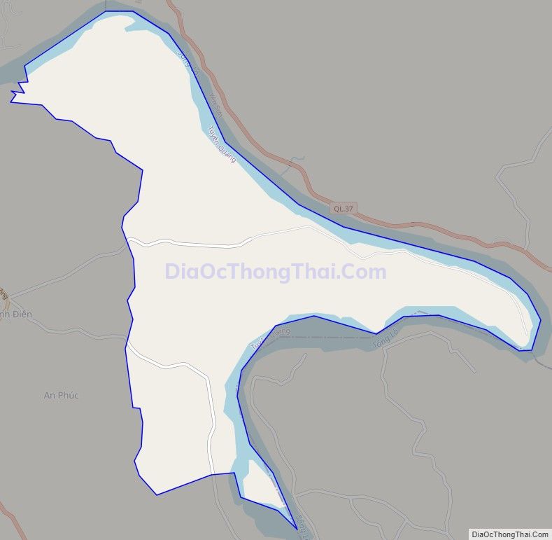 Bản đồ giao thông xã An Khang, thành phố Tuyên Quang