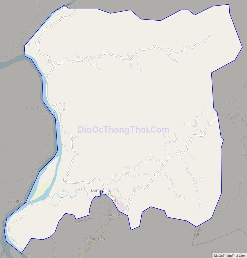 Bản đồ giao thông xã Tân Long, huyện Yên Sơn