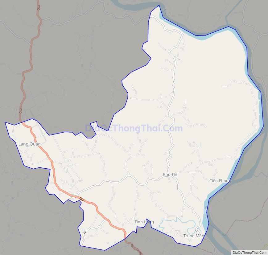 Bản đồ giao thông xã Thắng Quân, huyện Yên Sơn