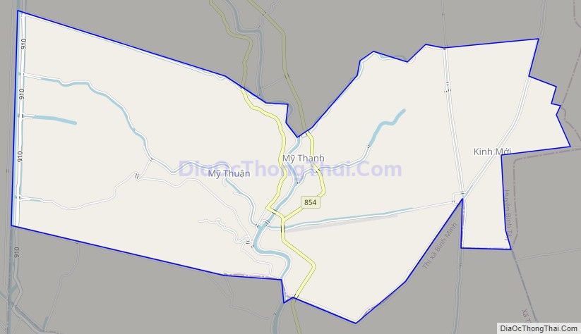 Bản đồ giao thông xã Mỹ Thuận, huyện Bình Tân