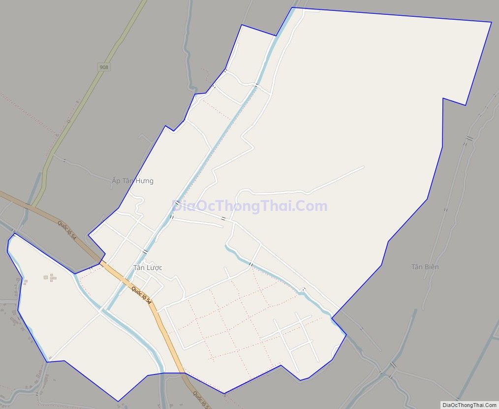 Bản đồ giao thông xã Tân Lược, huyện Bình Tân