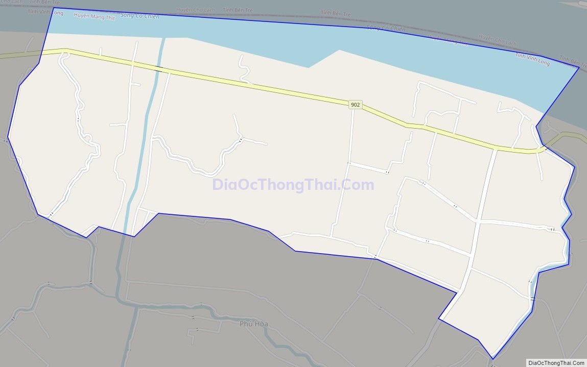 Bản đồ giao thông xã Mỹ Phước, huyện Mang Thít