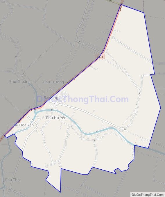 Bản đồ giao thông xã Song Phú, huyện Tam Bình