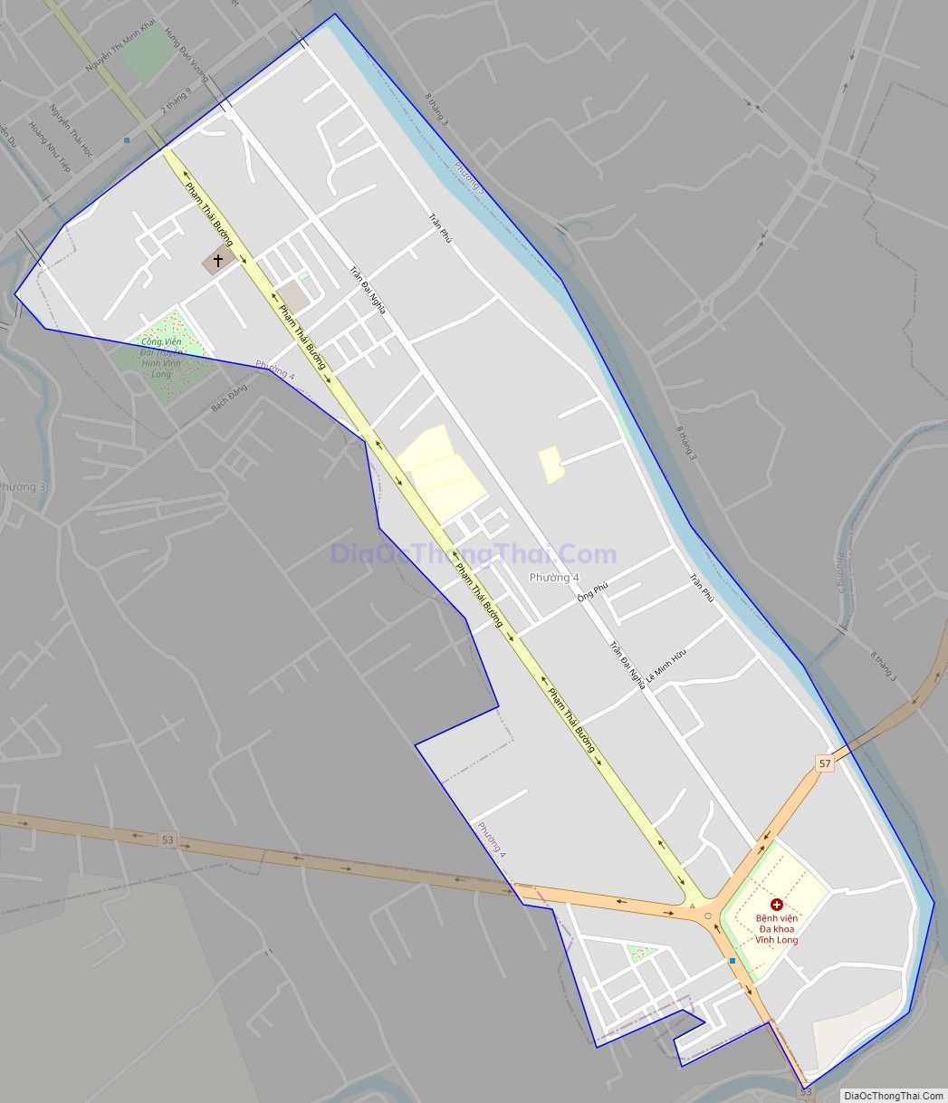 Bản đồ giao thông Phường 4, thành phố Vĩnh Long