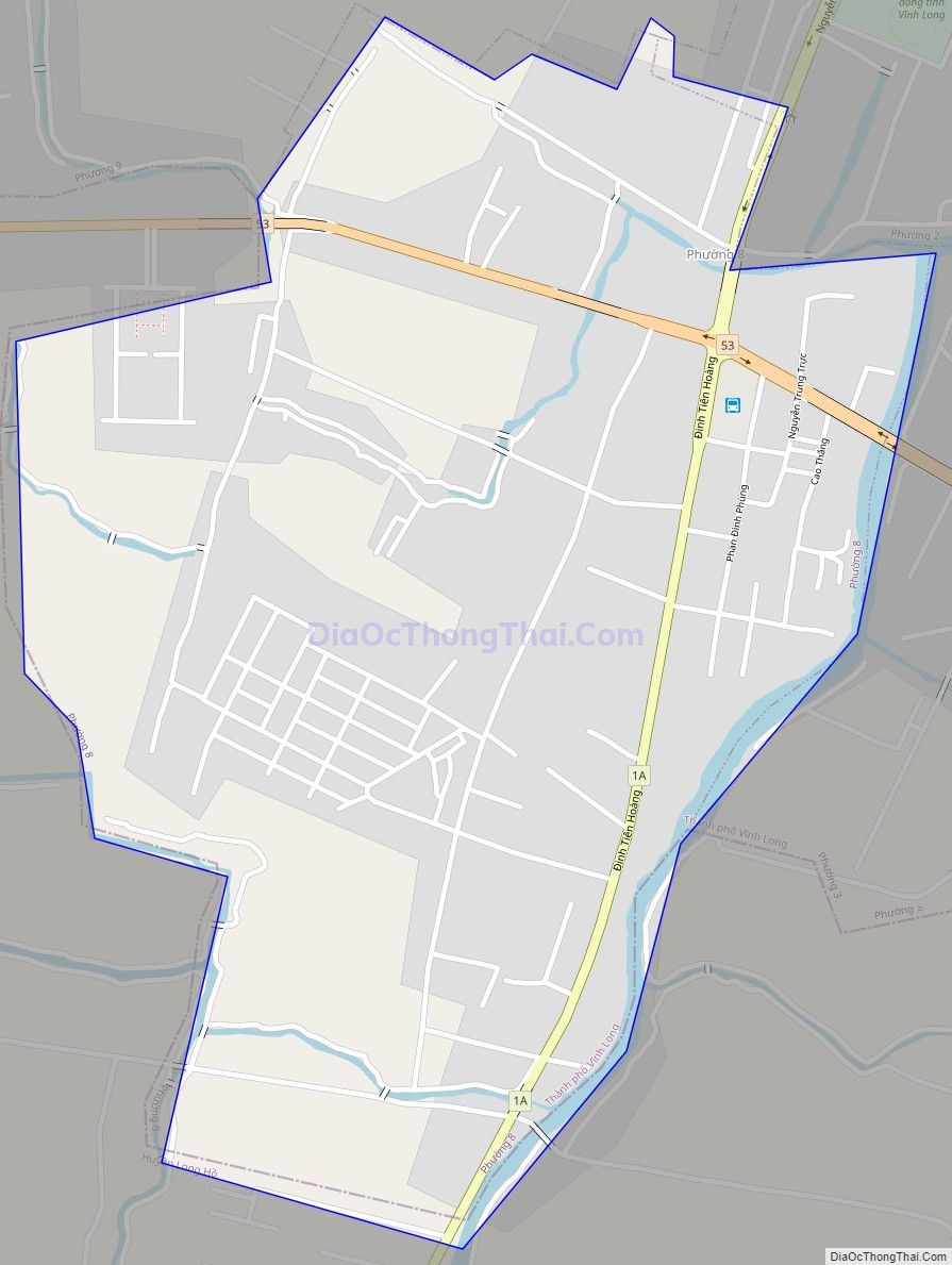Bản đồ giao thông Phường 8, thành phố Vĩnh Long