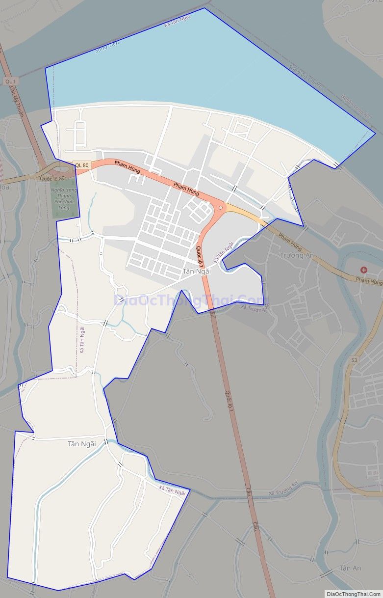 Bản đồ giao thông phường Tân Ngãi, thành phố Vĩnh Long