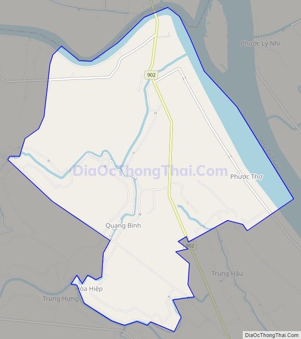 Bản đồ giao thông xã Quới An, huyện Vũng Liêm
