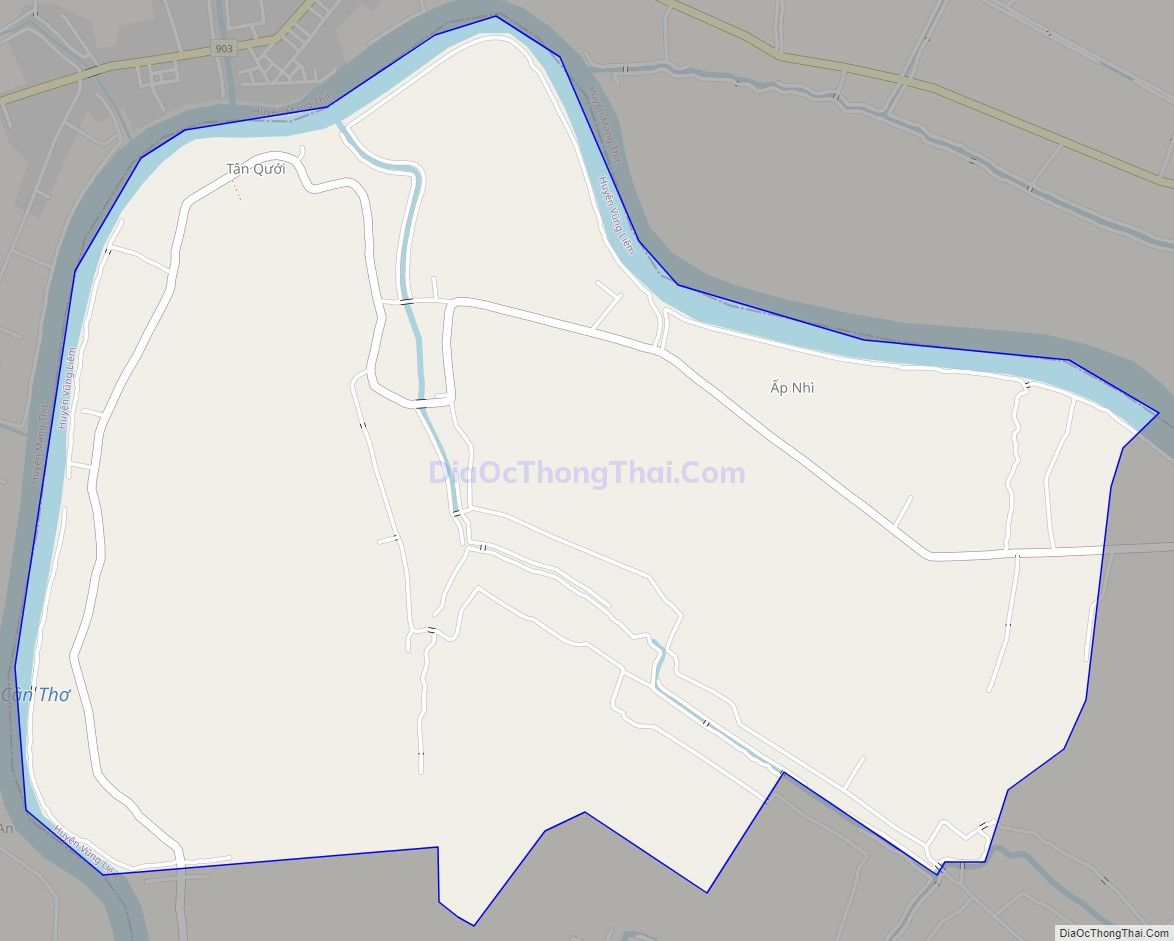 Bản đồ giao thông xã Tân Quới Trung, huyện Vũng Liêm