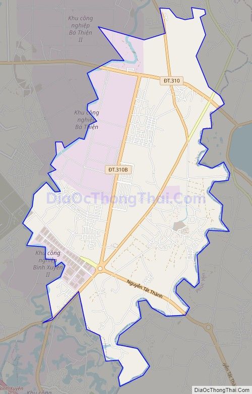 Bản đồ giao thông Thị trấn Bá Hiến, huyện Bình Xuyên