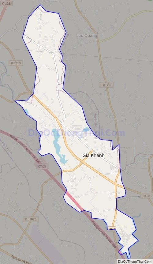 Bản đồ giao thông Thị trấn Gia Khánh, huyện Bình Xuyên