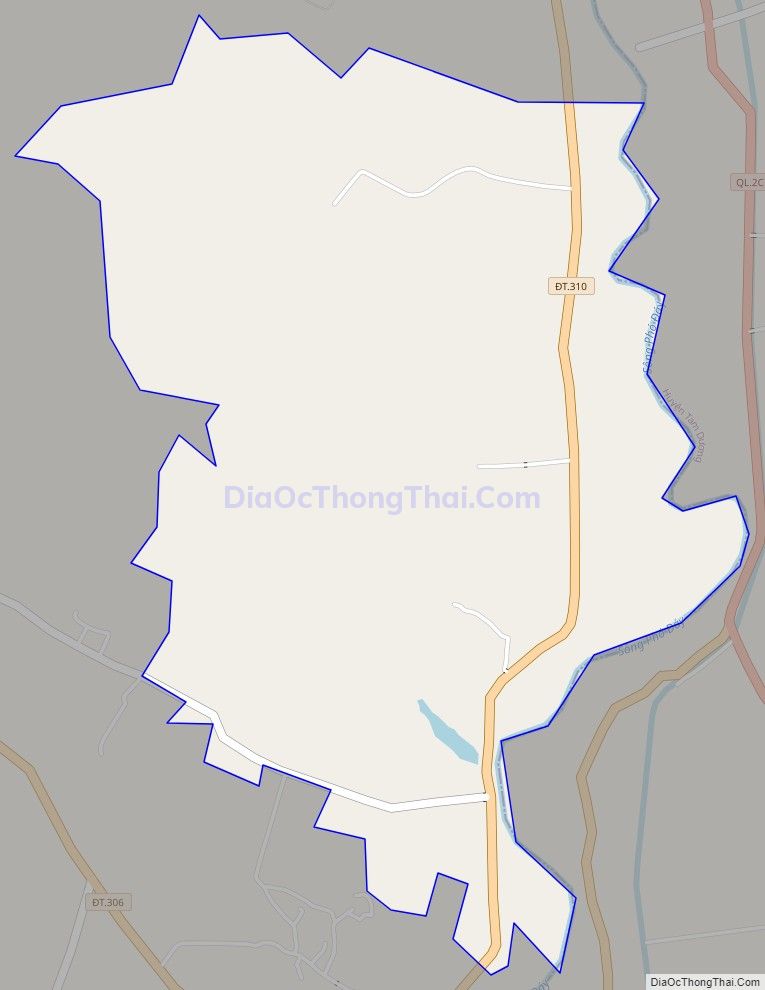 Bản đồ giao thông xã Liên Hòa, huyện Lập Thạch
