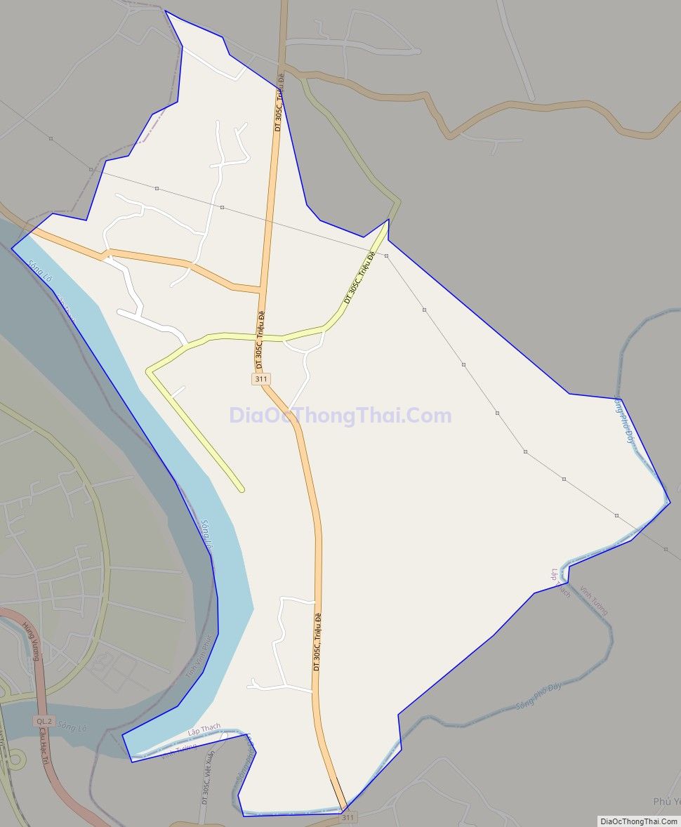 Bản đồ giao thông xã Sơn Đông, huyện Lập Thạch