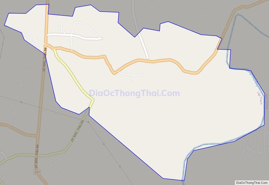 Bản đồ giao thông xã Triệu Đề, huyện Lập Thạch