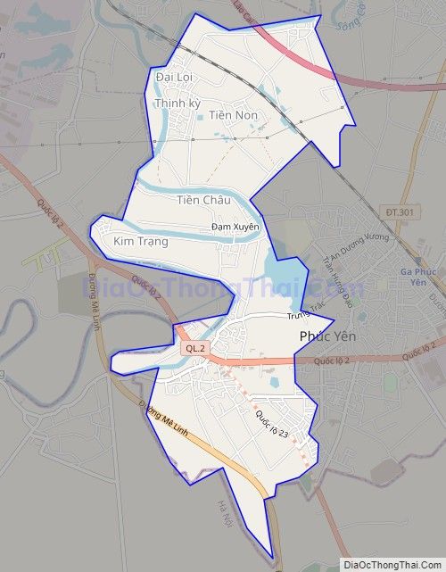 Bản đồ giao thông phường Tiền Châu, thành phố Phúc Yên