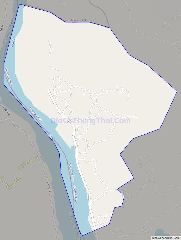 Bản đồ giao thông xã Bạch Lưu, huyện Sông Lô