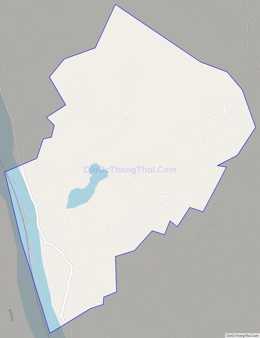 Bản đồ giao thông xã Hải Lựu, huyện Sông Lô