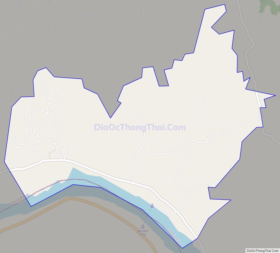Bản đồ giao thông xã Phương Khoan, huyện Sông Lô