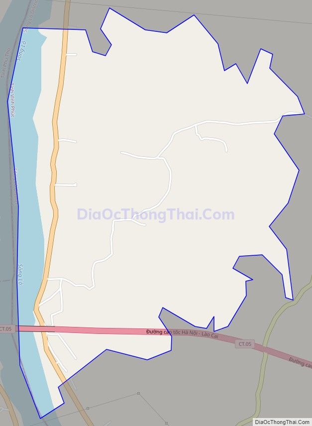 Bản đồ giao thông xã Tứ Yên, huyện Sông Lô
