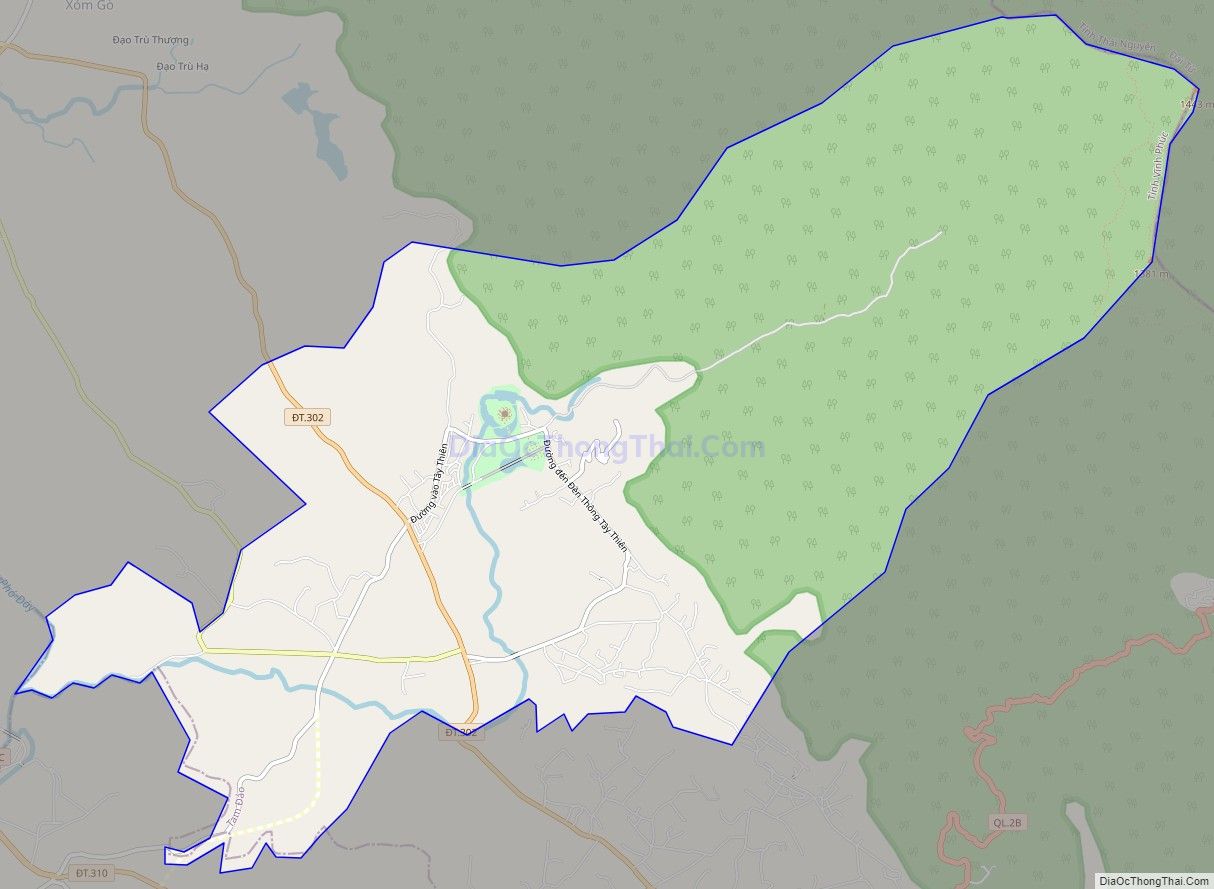 Bản đồ giao thông Thị trấn Đại Đình, huyện Tam Đảo