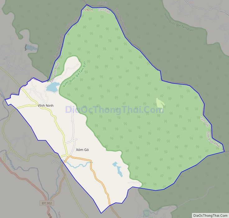 Bản đồ giao thông xã Đạo Trù, huyện Tam Đảo