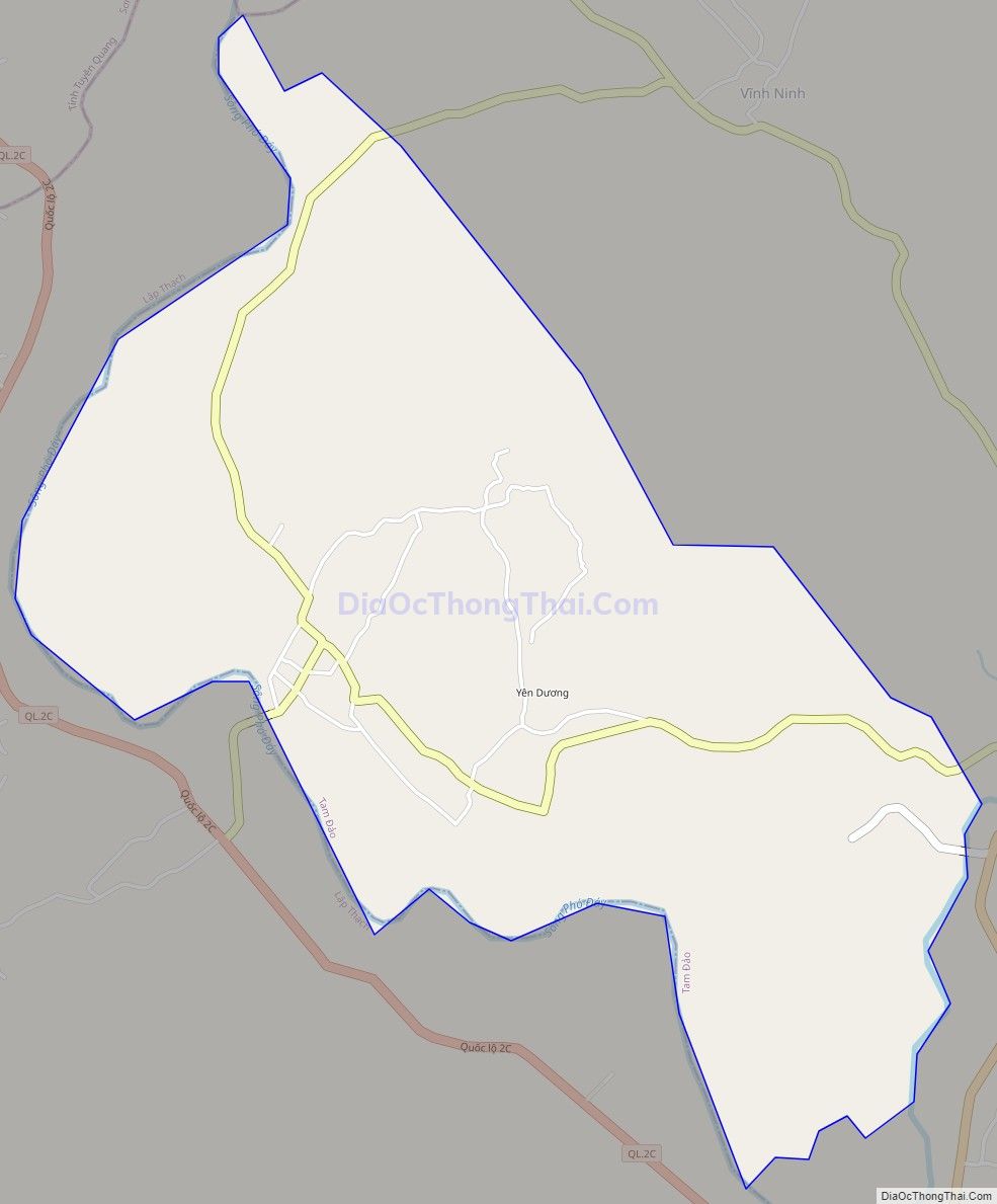 Bản đồ giao thông xã Yên Dương, huyện Tam Đảo