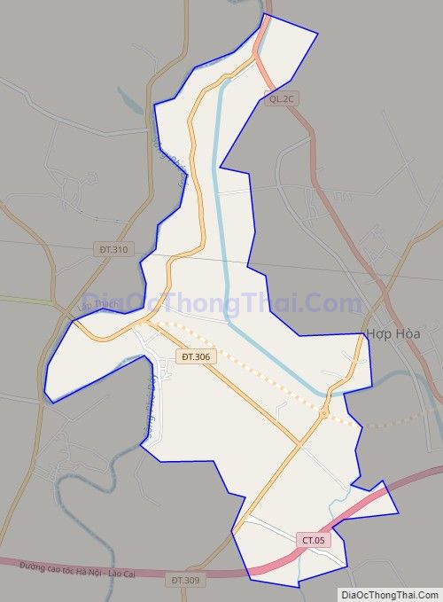 Bản đồ giao thông xã An Hòa, huyện Tam Dương
