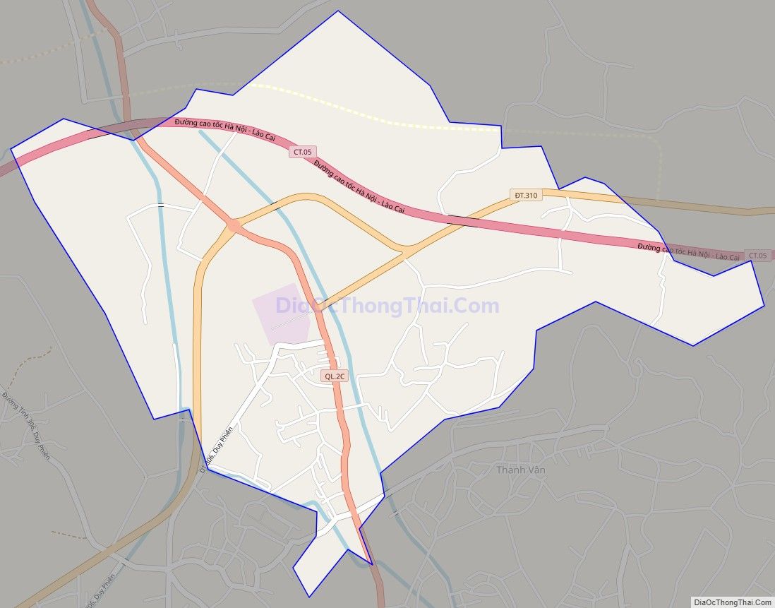 Bản đồ giao thông xã Đạo Tú, huyện Tam Dương