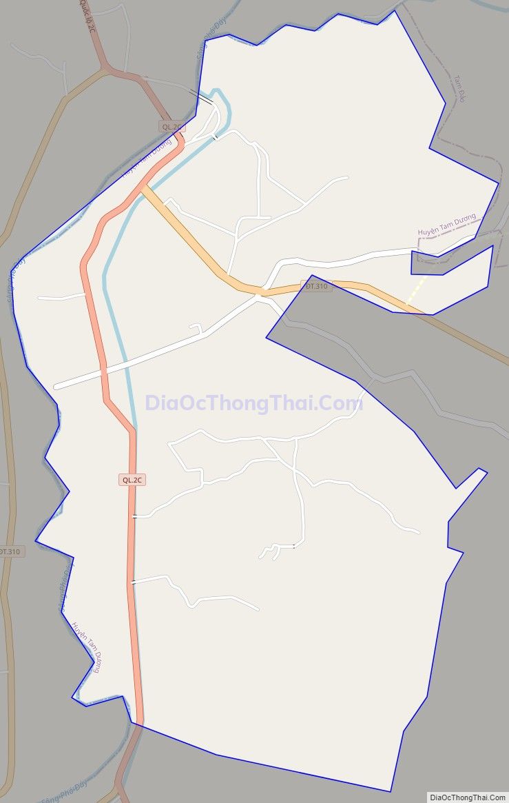Bản đồ giao thông xã Đồng Tĩnh, huyện Tam Dương