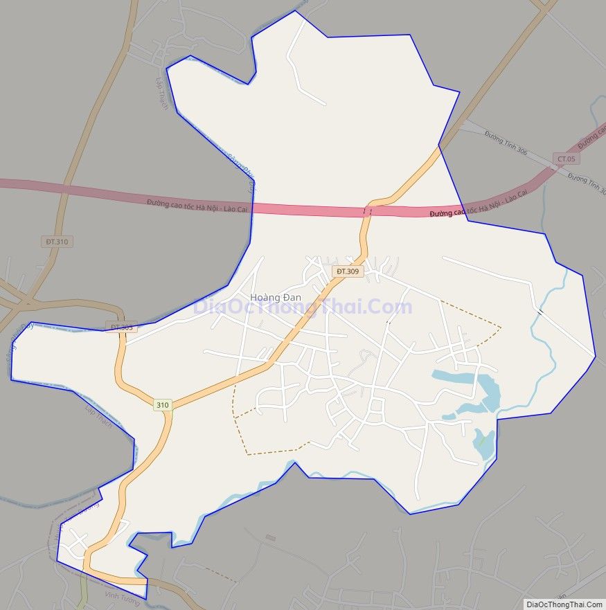 Bản đồ giao thông xã Hoàng Đan, huyện Tam Dương