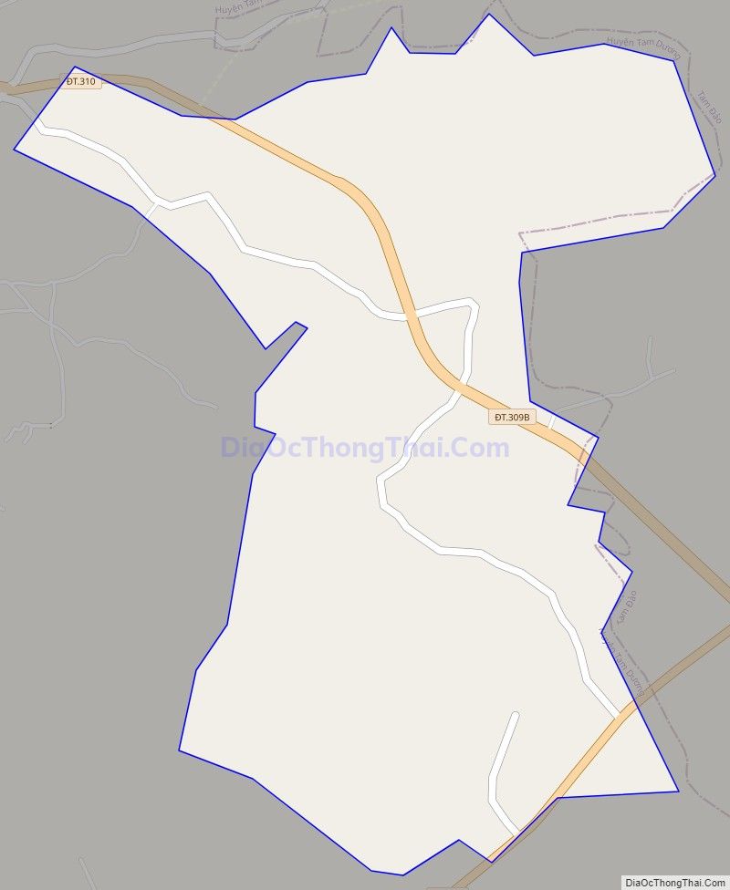 Bản đồ giao thông xã Hoàng Hoa, huyện Tam Dương