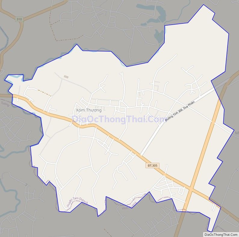 Bản đồ giao thông xã Hoàng Lâu, huyện Tam Dương