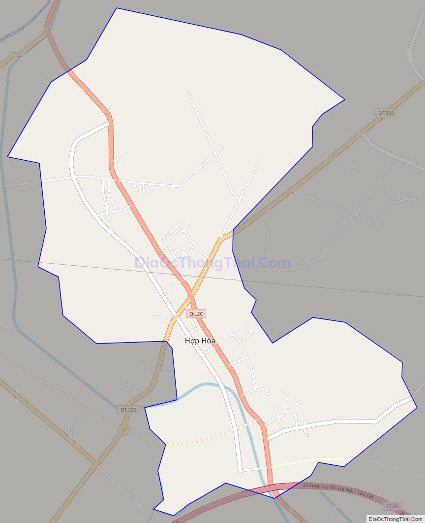 Bản đồ giao thông Thị trấn Hợp Hòa, huyện Tam Dương
