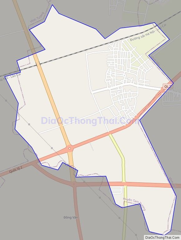 Bản đồ giao thông xã Hợp Thịnh, huyện Tam Dương