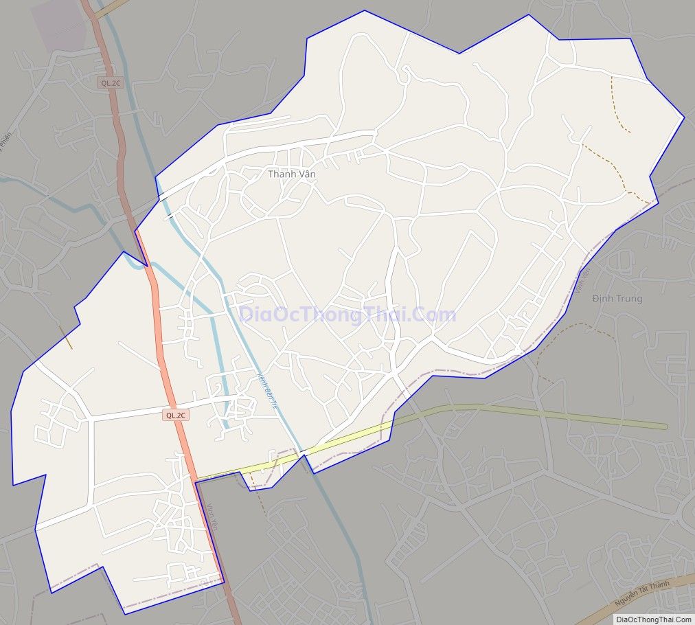 Bản đồ giao thông xã Thanh Vân, huyện Tam Dương