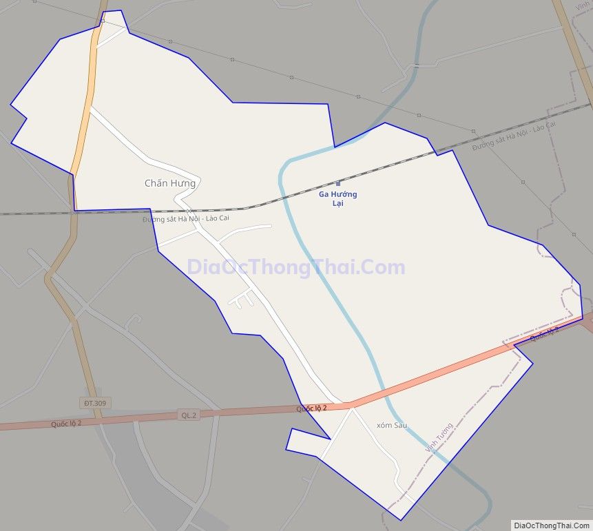 Bản đồ giao thông xã Chấn Hưng, huyện Vĩnh Tường