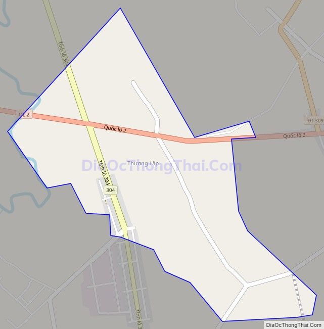 Bản đồ giao thông xã Tân Tiến, huyện Vĩnh Tường