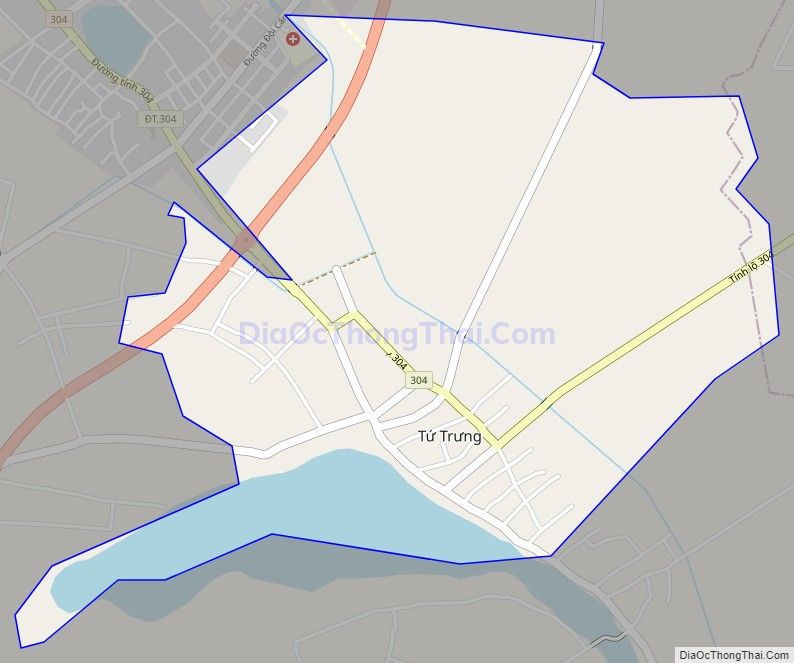 Bản đồ giao thông Thị trấn Tứ Trưng, huyện Vĩnh Tường