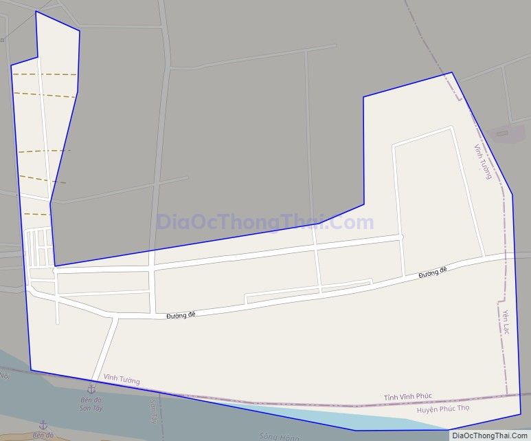 Bản đồ giao thông xã Vĩnh Ninh, huyện Vĩnh Tường
