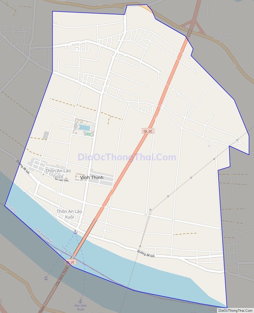 Bản đồ giao thông xã Vĩnh Thịnh, huyện Vĩnh Tường