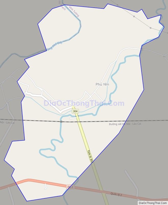 Bản đồ giao thông xã Yên Lập, huyện Vĩnh Tường