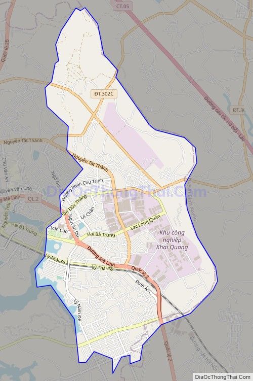 Bản đồ giao thông phường Khai Quang, thành phố Vĩnh Yên
