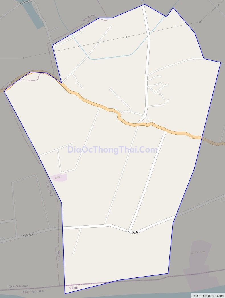 Bản đồ giao thông xã Đại Tự, huyện Yên Lạc