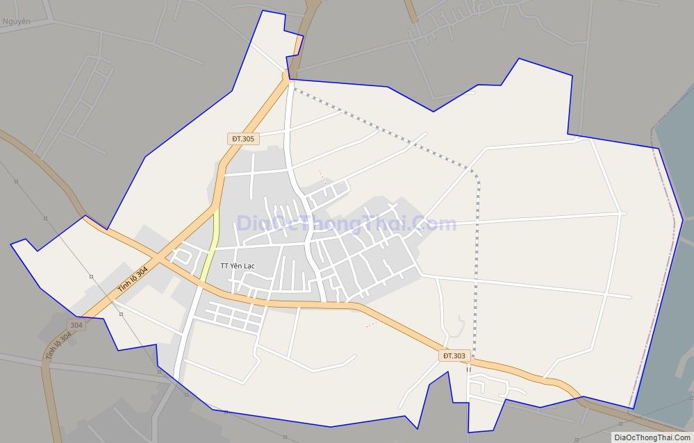 Bản đồ giao thông Thị trấn Yên Lạc, huyện Yên Lạc