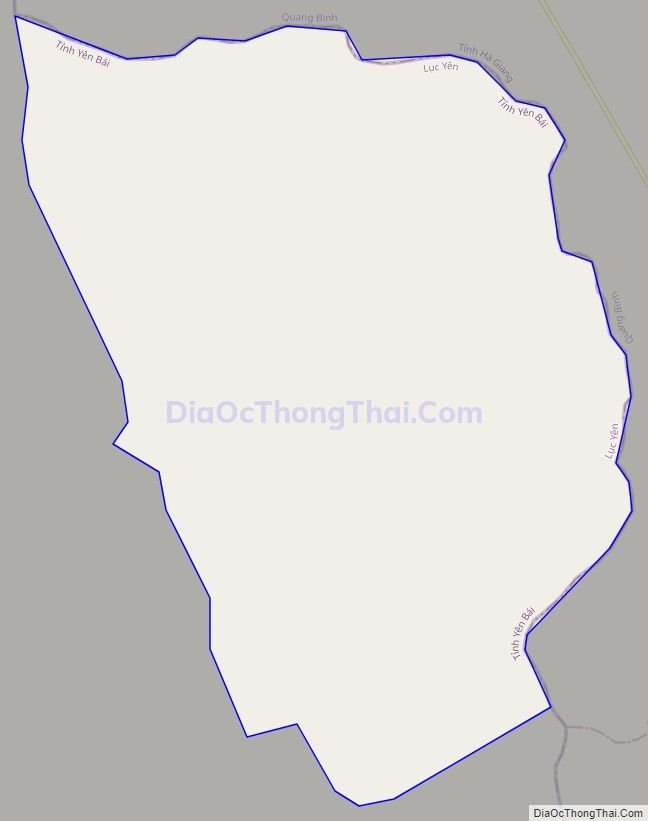 Bản đồ giao thông xã Khánh Thiện, huyện Lục Yên